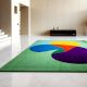 Handcrafted Multicolor Abstract Shape Modern Living Rug